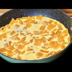 Быстрая Запеканка из ТЫКВЫ на сковороде. Вкусно. Просто. Полезно. Быстро. Нежнейшая, БЕЗ Муки!