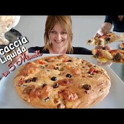 жидкая фокачча. в духовке. FOCACCIA LIQUIDA in 5 MINUTI basta un cucchiaio