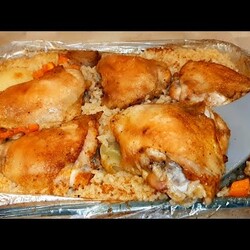 Курицу с рисом кладу в рукав, и в духовку. Вкуснее чем ПЛОВ