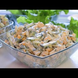 Салат!  "ОДЕССА" Салат ЗА 10 МИНУТ! Лёгкий вкус