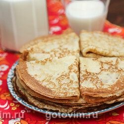 Тонкие блины на молоке