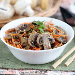 Шампиньоны по-корейски в домашних условиях - Пошаговый рецепт с фото |  Закуски