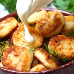 Жареные вареники с картошкой замороженные на сковороде. Рецепт