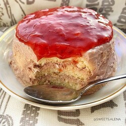 Магкейк с шоколадным кремом и джемом