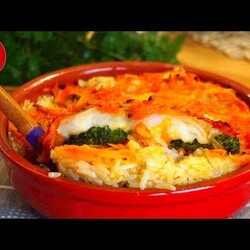 Рыба с рисом в духовке