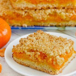 Мандариновый насыпной пирог