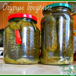Огурцы солёные "Бродёные"