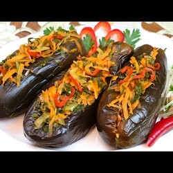Квашеные баклажаны, фаршированные овощами! Баклажаны на зиму без уксуса