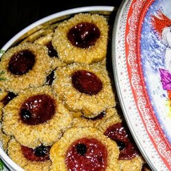 Самое рассыпчатое печенье - на майонезе с черничным джемом