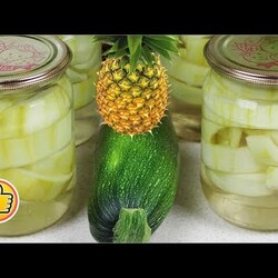 Консервированные Кабачки - Ананасы без Алычи, Заготовки на Зиму | Courgettes or Zucchini - Pineapple