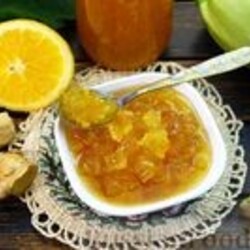 Рецепт: Варенье из кабачков с апельсином и имбирём на RussianFood.com