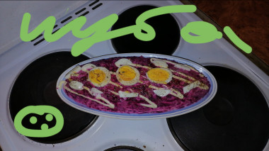 Шуба - это классика, куда же без неё!
Закуска обалденная, готовьте ё маё!