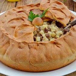 Татарский пирог зур бэлиш, пошаговый рецепт с фото