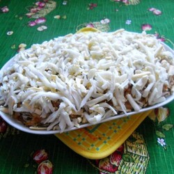 Салат с копченой горбушей