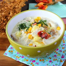 Суп с кукурузой и треской