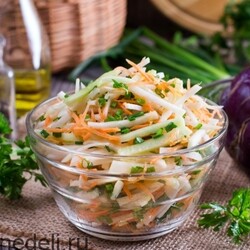 Рецепт салата из кольраби | Меню недели