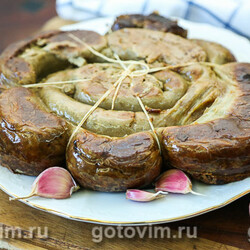 Домашняя печеночная колбаса. Рецепт с фото