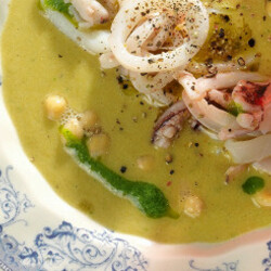 Суп из нута с кальмарами. Рецепт