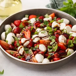 Салат с клубникой и помидорами