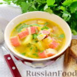 Рецепт: Суп с крабовыми палочками на RussianFood.com