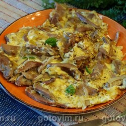 Яичница с вареным языком. Рецепт с фото