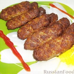 Рецепт: "Люля-кебаб" в духовке на RussianFood.com