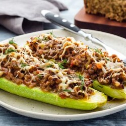 Кабачки, запеченные с фаршем в духовке