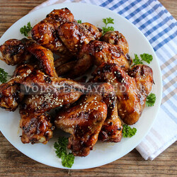 Куриные крылышки в соусе терияки в духовке | Волшебная Eда.ру