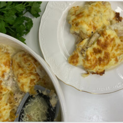 Куриное филе с яблоков в духовке