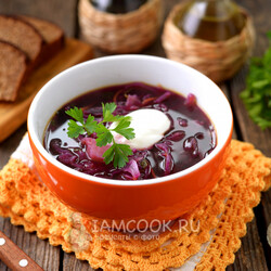 Щи из красной капусты