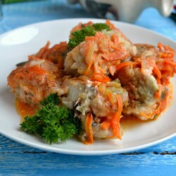 Минтай, жареный на бумаге