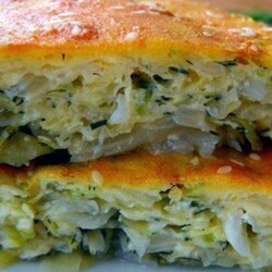 Заливной пирог с капустой