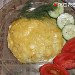 Рыба, запеченная в картофеле с сыром