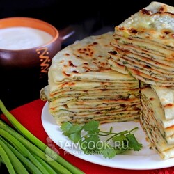 Хычины с зеленью и сыром — рецепт с фото