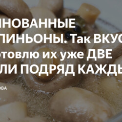 МАРИНОВАННЫЕ ШАМПИНЬОНЫ. Так ВКУСНО, что готовлю их уже ДВЕ НЕДЕЛИ ПОДРЯД КАЖДЫЙ ДЕНЬ!