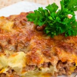 Запеканка с кабачками и фаршем