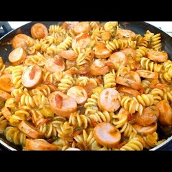 Я чуть ТАРЕЛКУ не проглотил, честное слово! МАКАРОНЫ с сосисками ГОТОВЛЮ только так!