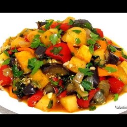 Очень Вкусное СОТЕ из Баклажан с Картофелем  Овощное Соте Рецепт