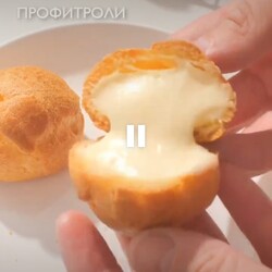 Профитроли с ванильным кремом