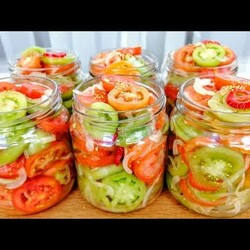 ЗЕЛЕНЫЕ ПОМИДОРЫ вкуснее спелых! Как вкусно и просто приготовить зеленые помидоры НА ЗИМУ! (ссылка в заметках)