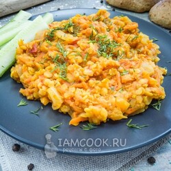 Гарнир из красной чечевицы