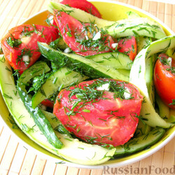 Рецепт: Хрустящие малосольные овощи в пакете на RussianFood.com