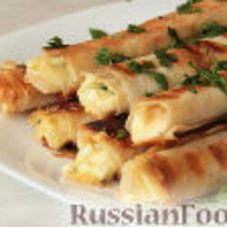 Рецепт: Закуска из лаваша с сыром