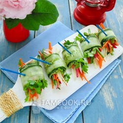 Овощные роллы с огурцом и авокадо