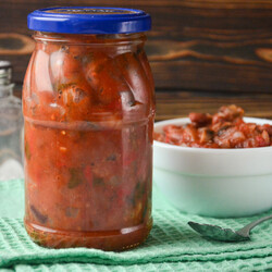 Фасоль с грибами на зиму