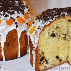 Апельсиновый кулич с шоколадом на RussianFood.com
