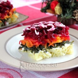 Салат «под шубой» вегетарианский — рецепт с фото