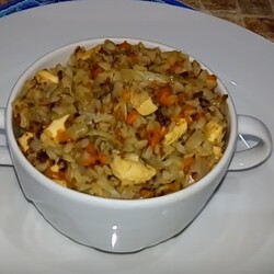 Гречка с овощами и куриной грудкой