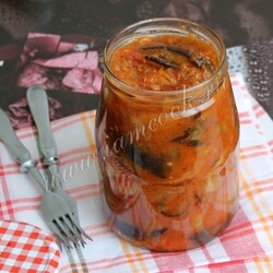 Салат из баклажан без уксуса с пикантным вкусом на зиму