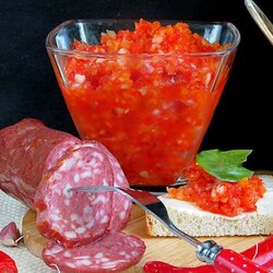 Острая закуска из болгарского перца на зиму